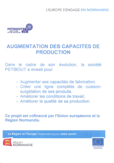 L'europe s'engage en Normandie, augmentation des capacites de productions